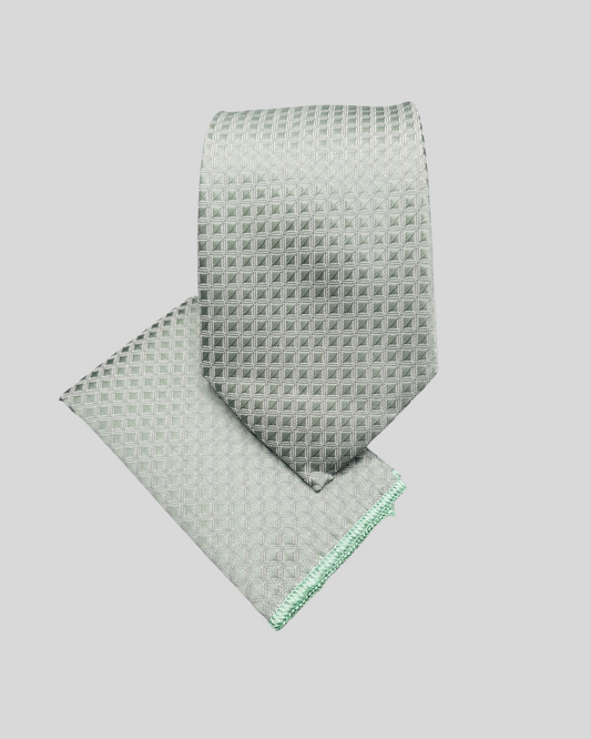 Green Micro-Grid Jacquard Necktie (Copy)