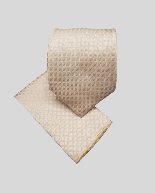 Pink Micro-Grid Jacquard Necktie