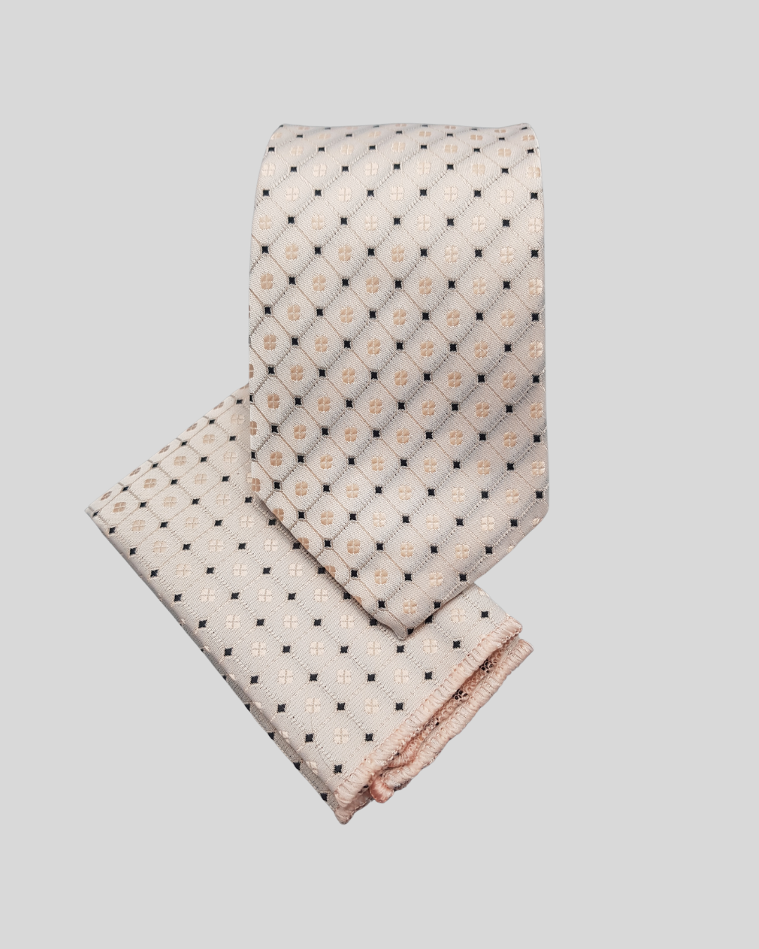 Champagne Lattice Pattern Neck Tie