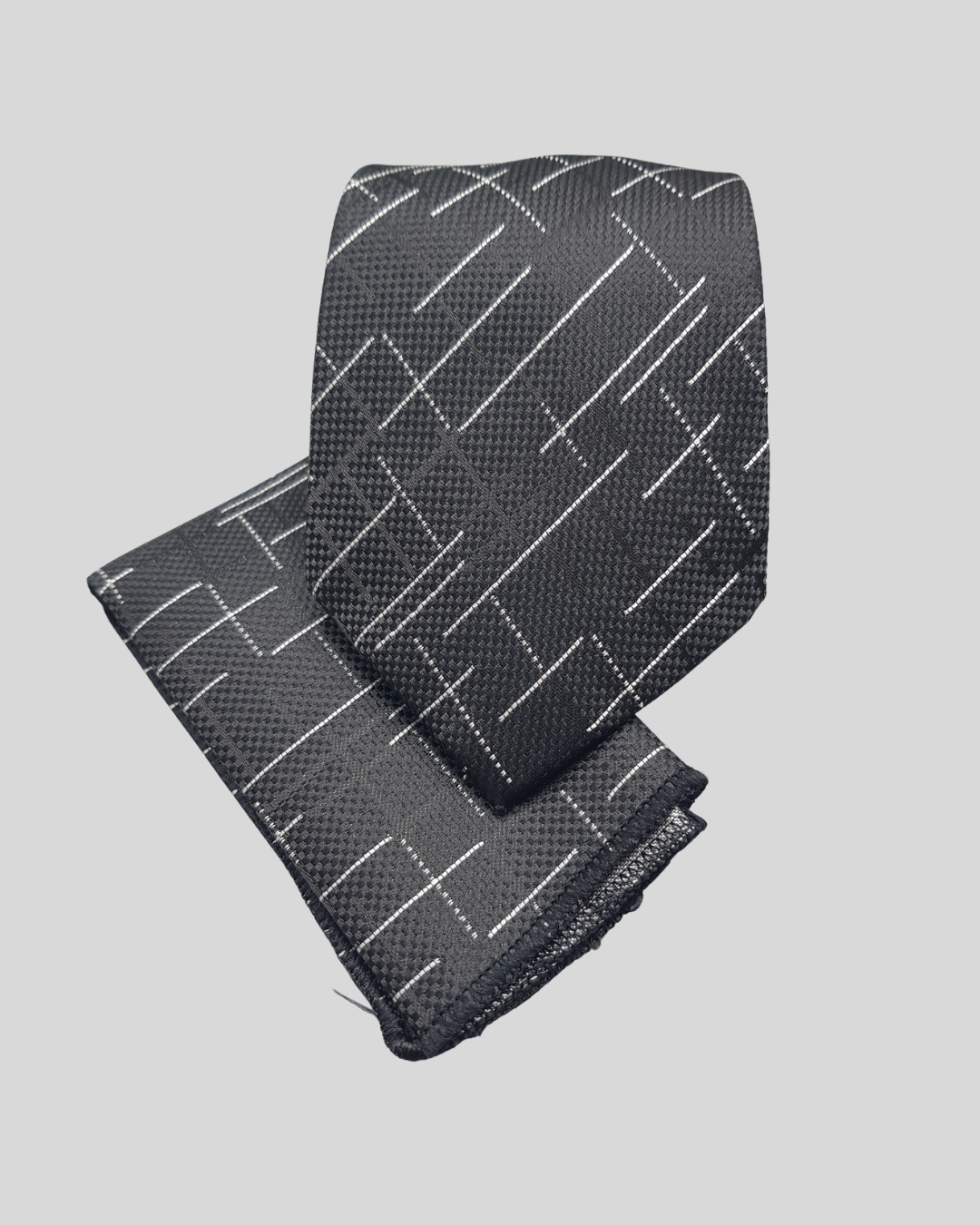 Black And White Geometric Necktie