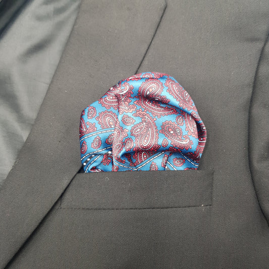 Heritage Border Paisley Pocket Square