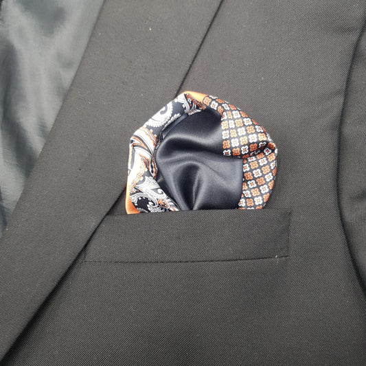Autumn Paisley Pocket Square