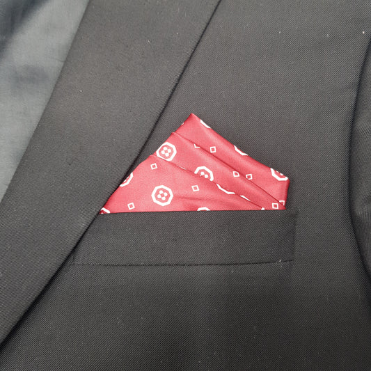 Red Foulard Silk Pocket Squares