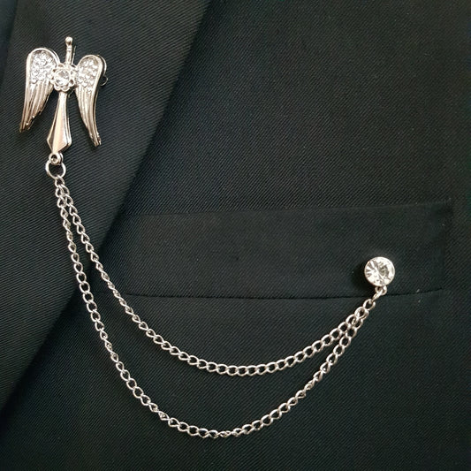 Angel Wing Chain Brooch