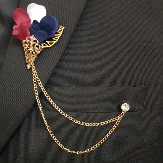 Golden Floral Elegance Brooch