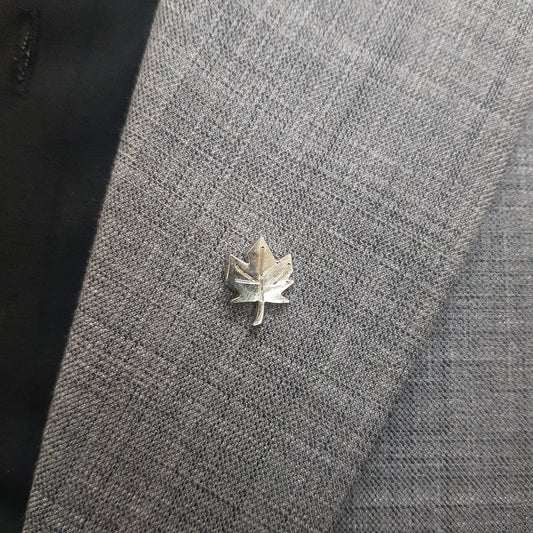 Silver Leaf Lapel Pin