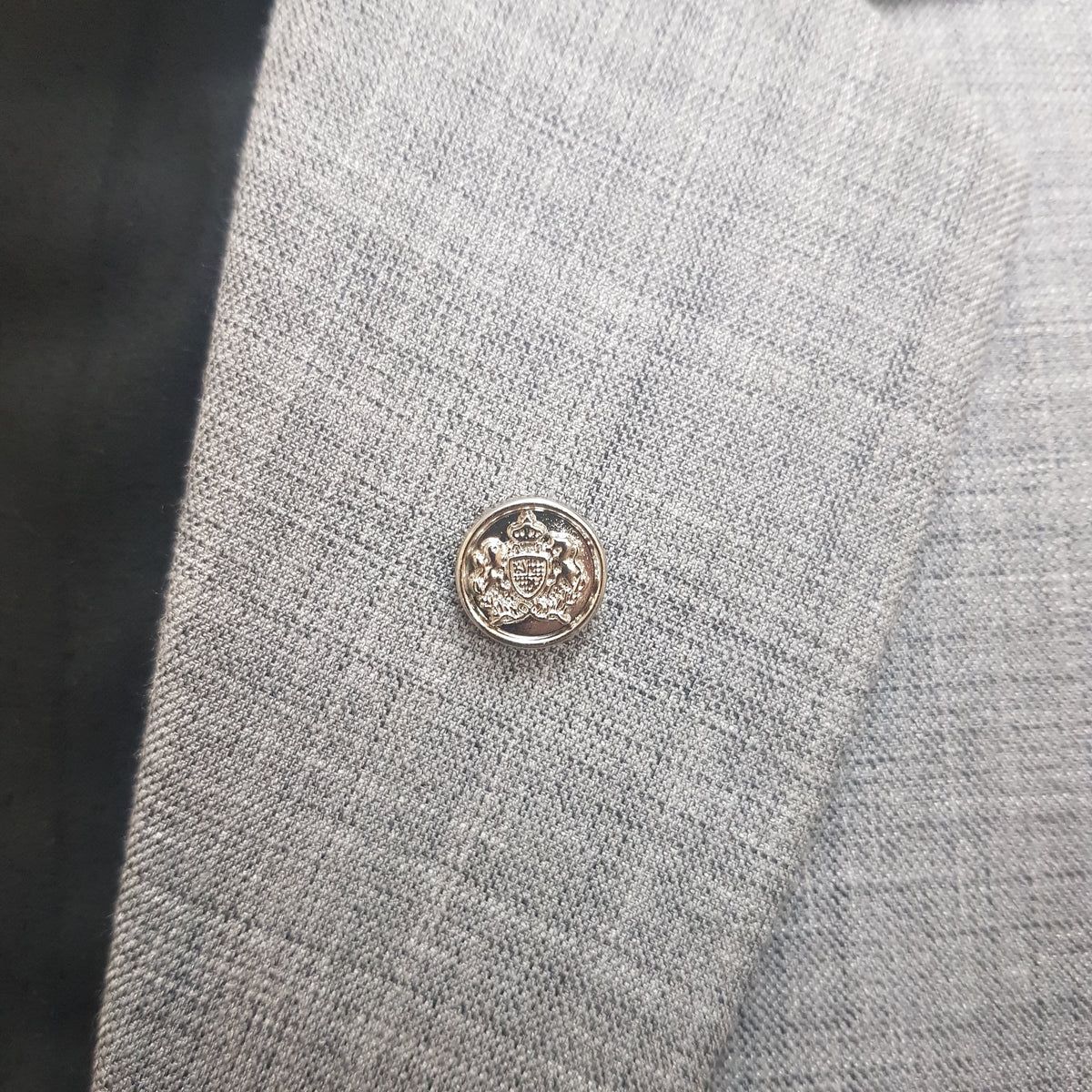 Silver Noble Crest Lapel Pin