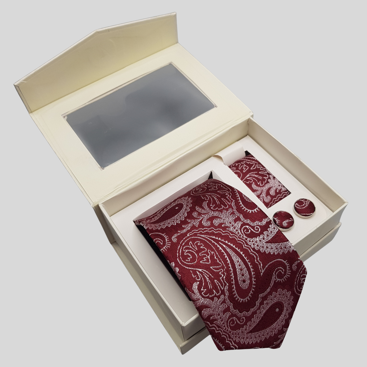 Red Regal Tie Set