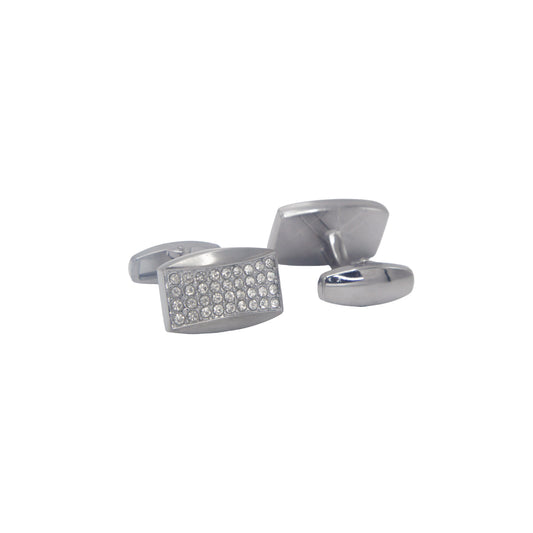 Star Shape Silver Gloss Finish Cufflinks