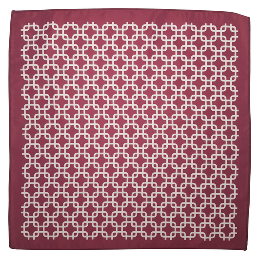 Red Square Linked Pocket Square