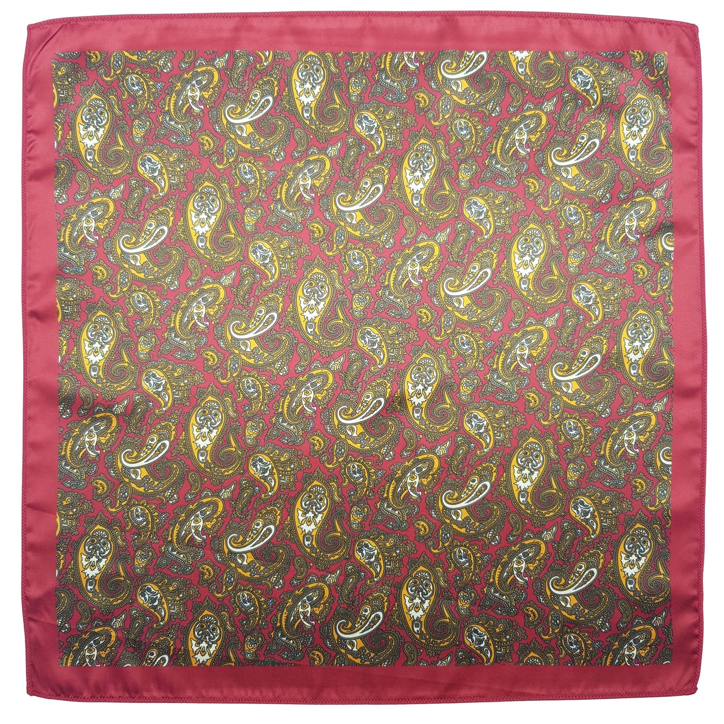 Red Paisley Pocket Square