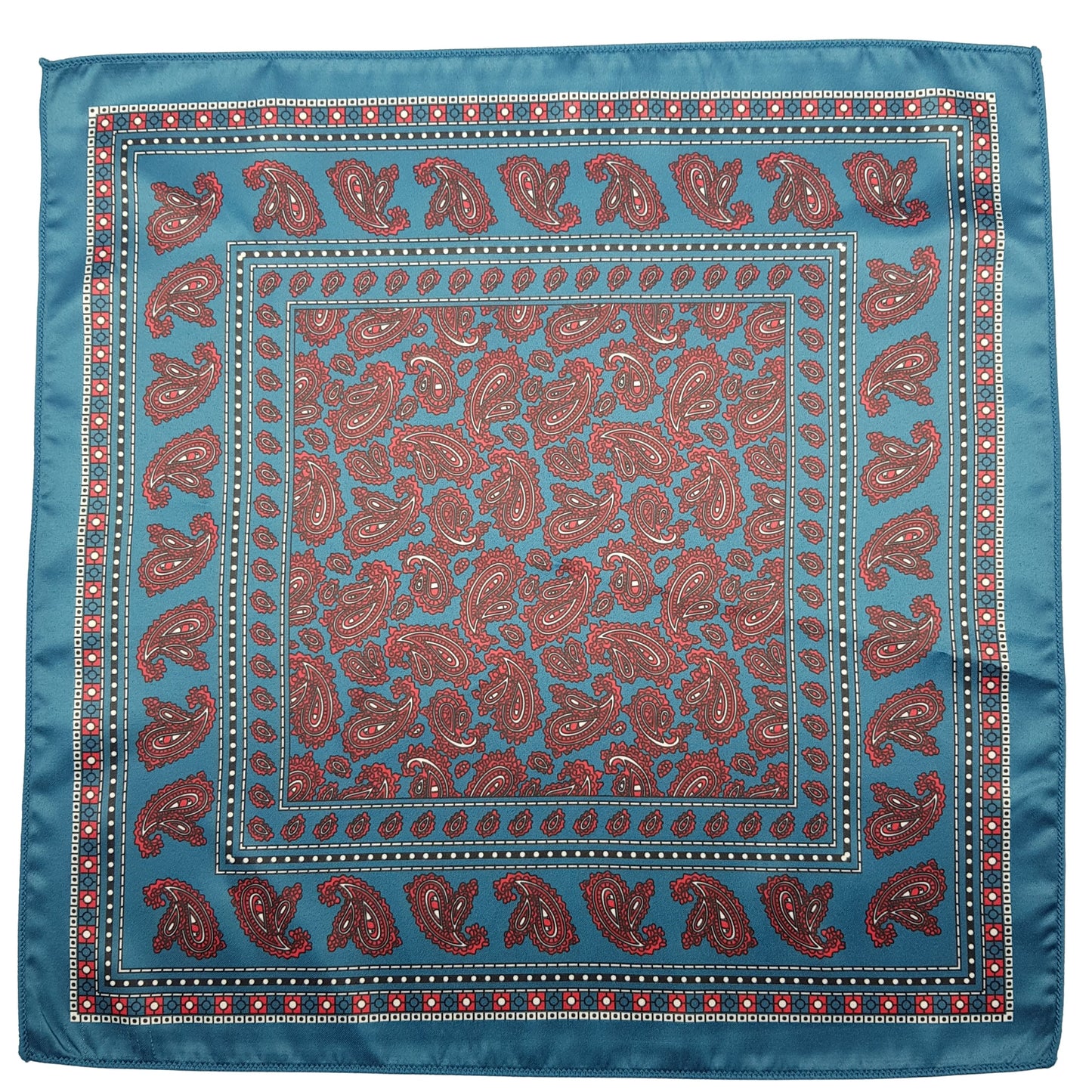 Heritage Border Paisley Pocket Square