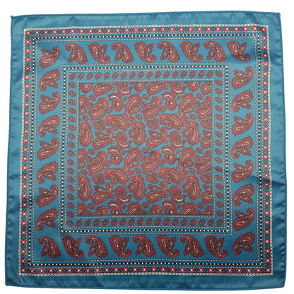 Heritage Border Paisley Pocket Square