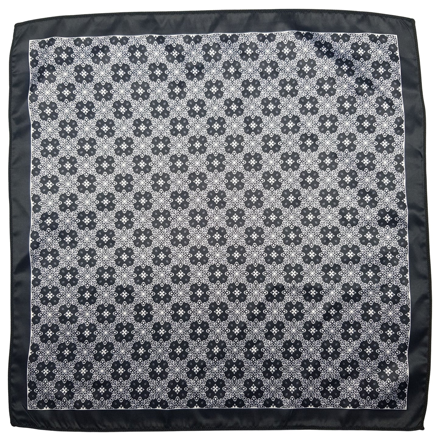 Black Square Linked Pocket Square