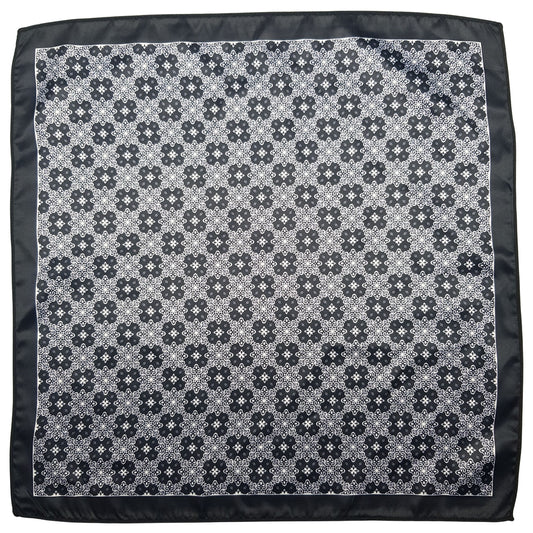 Black Square Linked Pocket Square