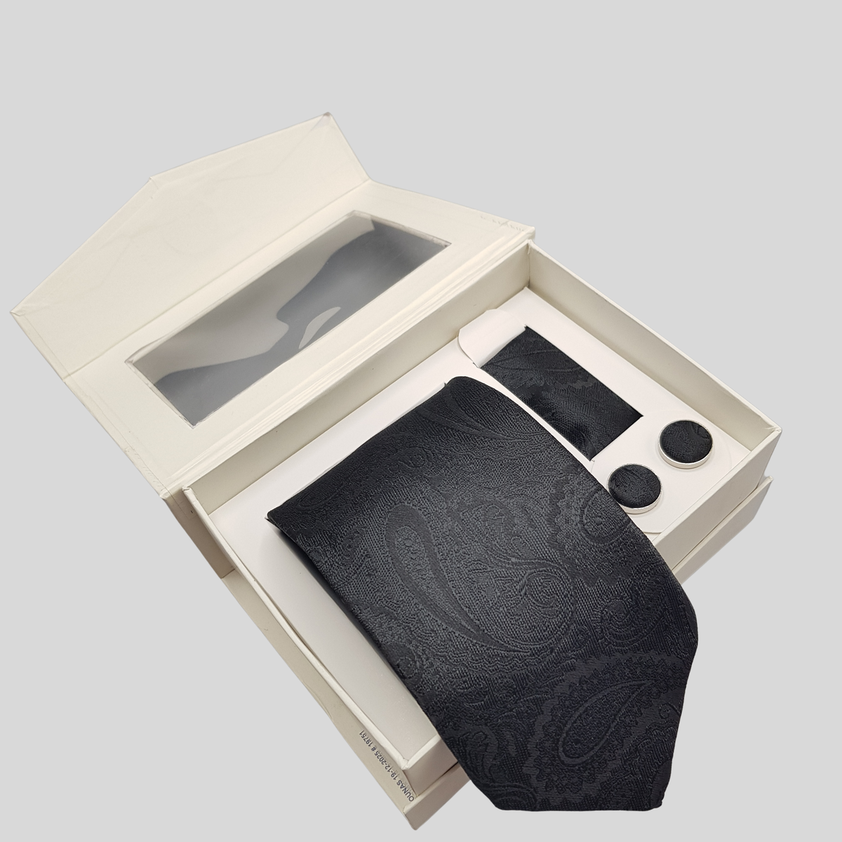 Black Paisley Tie Set