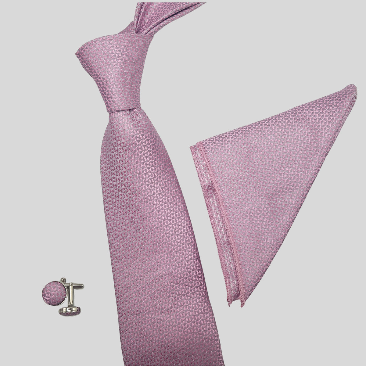 Pink Textured Tie Gift Set
