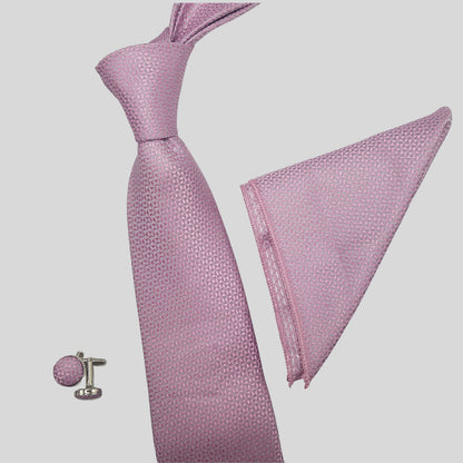 Pink Textured Tie Gift Set