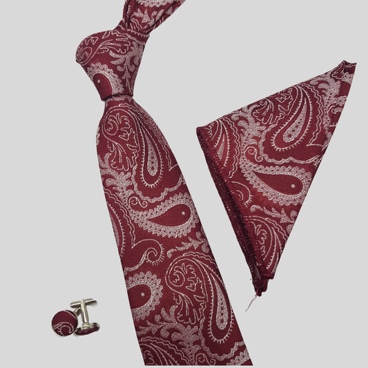 Red Regal Tie Set