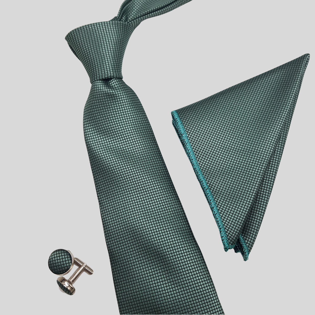 Green Grid Tie Set