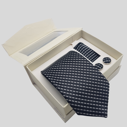 Graphite Weave Tie Set