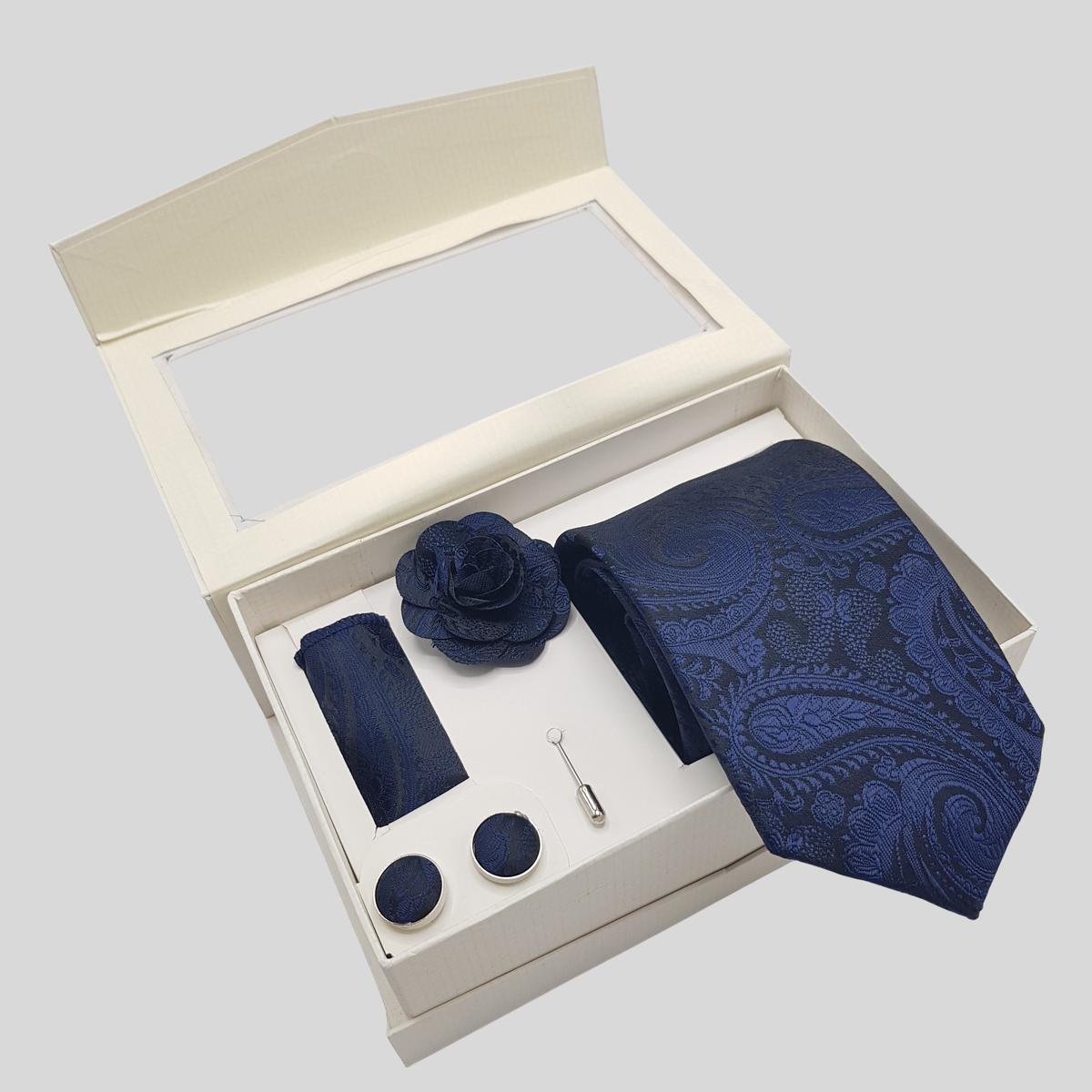 Midnight Paisley Tie Set
