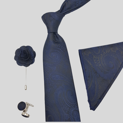 Midnight Paisley Tie Set