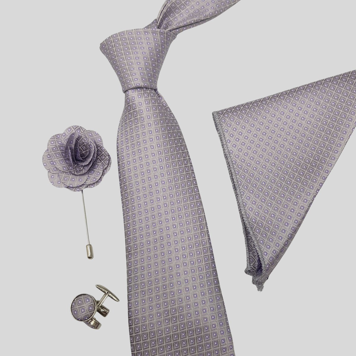 Diamond Grid Tie Set