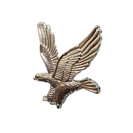 Silver Soaring Eagle Lapel Pin