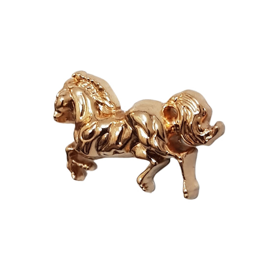 Golden Majestic Horse Lapel Pin