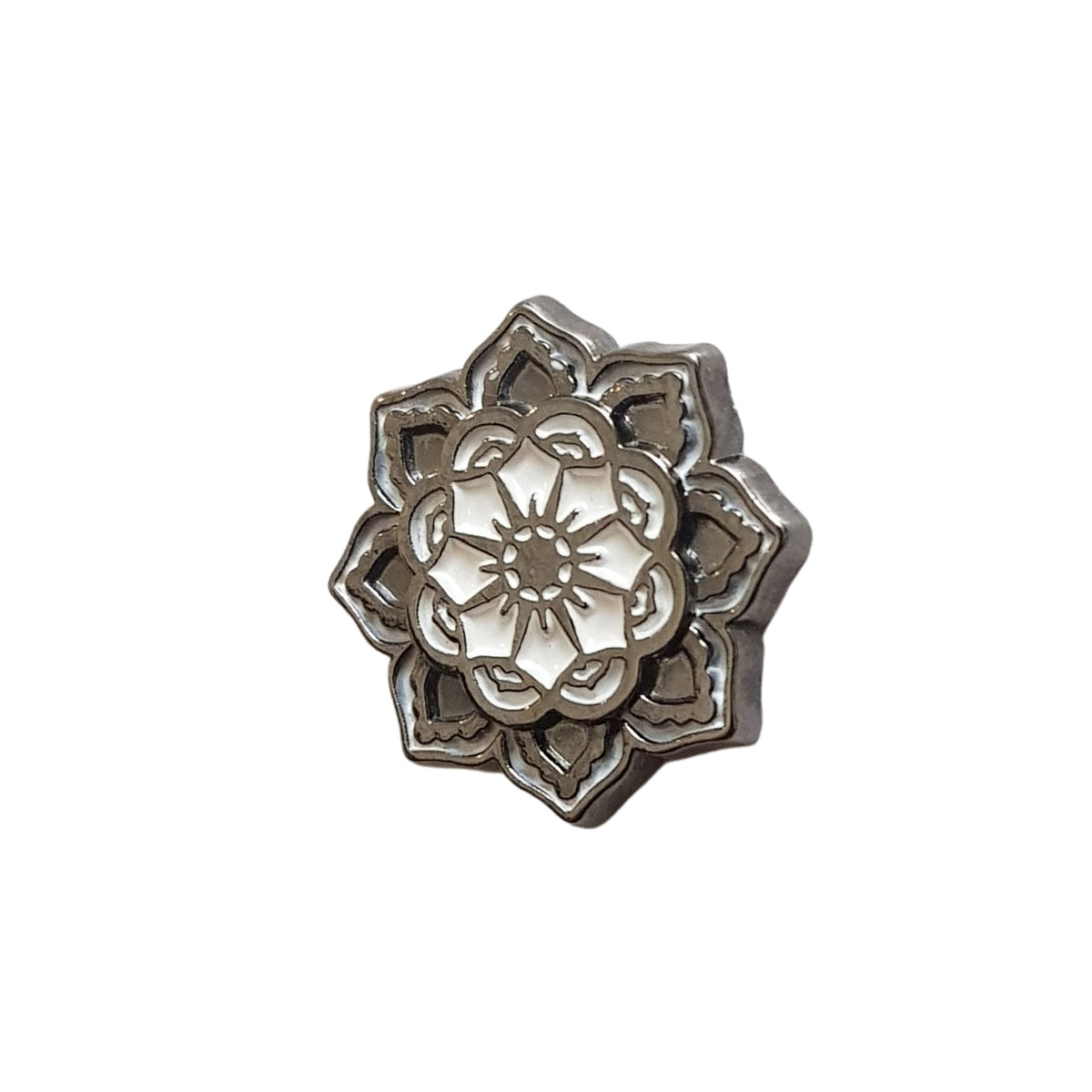 Silver Flower Lapel Pin