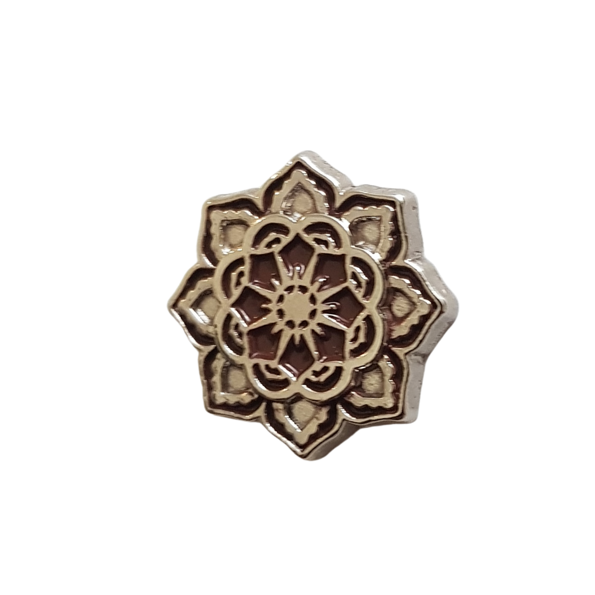 Gun Metal Flower Lapel Pin