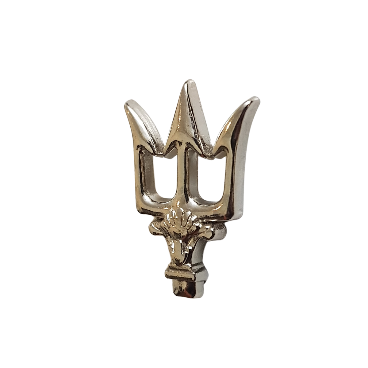 Silver Royal Trident Lapel Pin