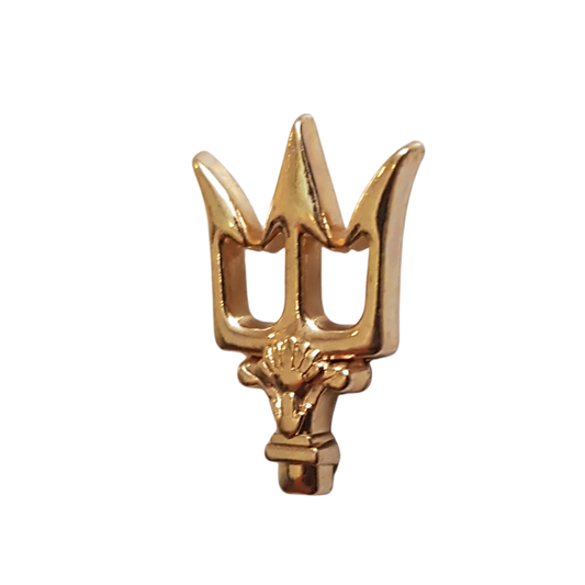 Golden Royal Trident Lapel Pin