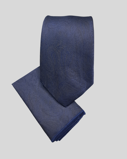 Navy Blue Micro Pattern Necktie