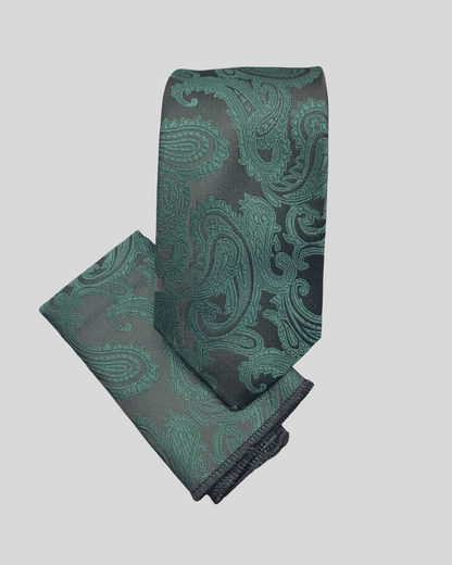 Green Textured Weave Neck Tie