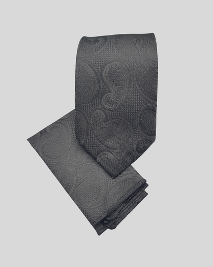 Black Classic Paisley Necktie