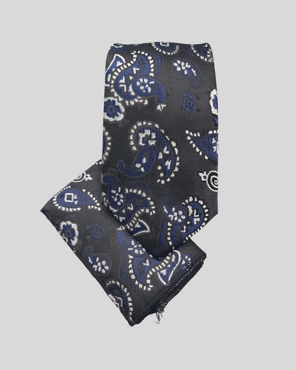 Premium Black Paisley Neck Tie