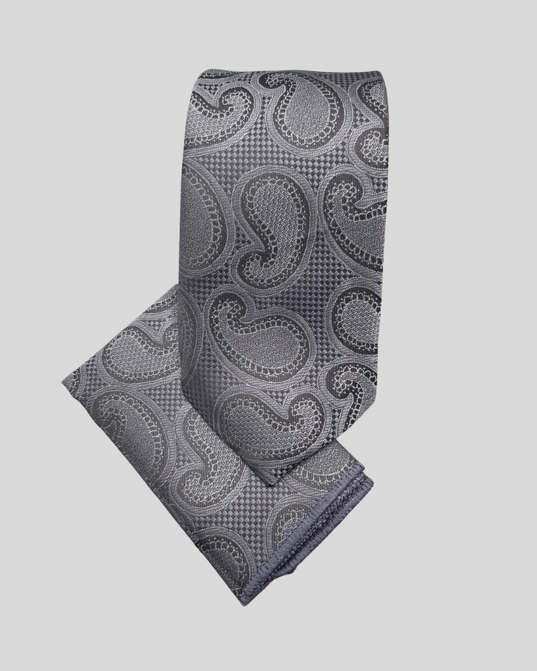 Grey Classic Paisley Necktie