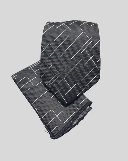 Black And White Geometric Necktie