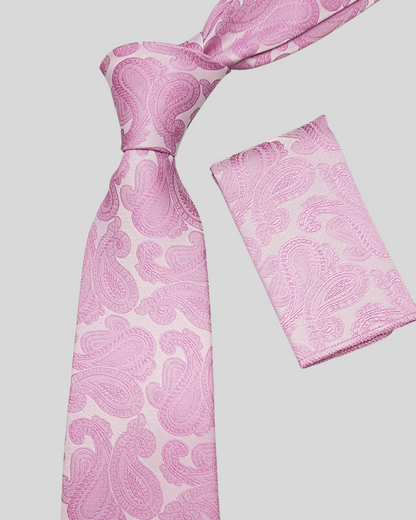 Pink Textured Weave Neck Tie