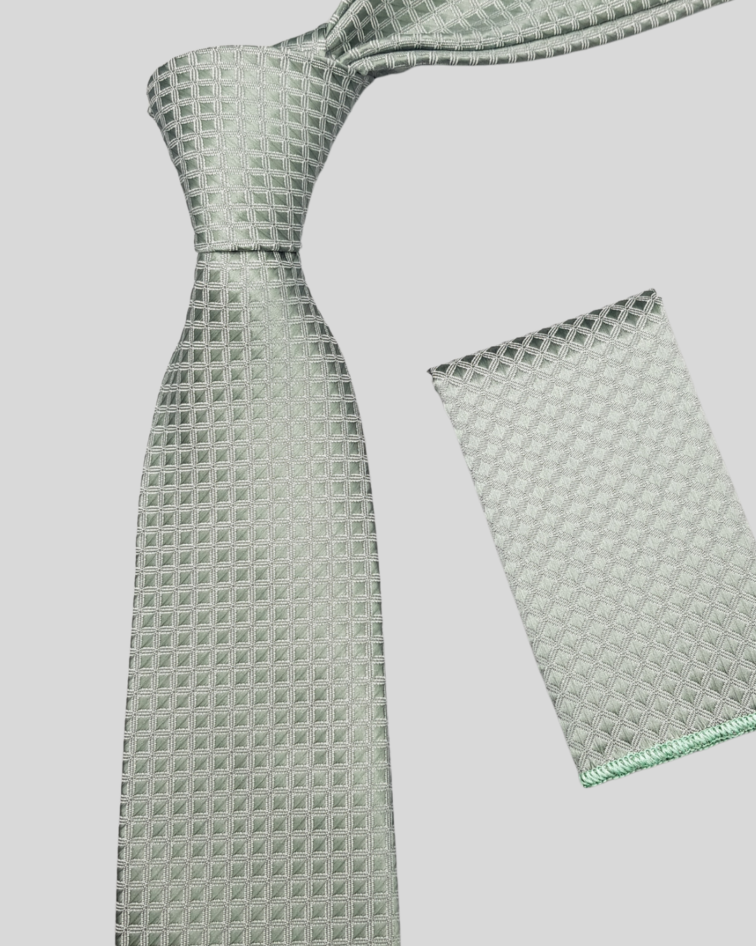 Green Micro-Grid Jacquard Necktie (Copy)