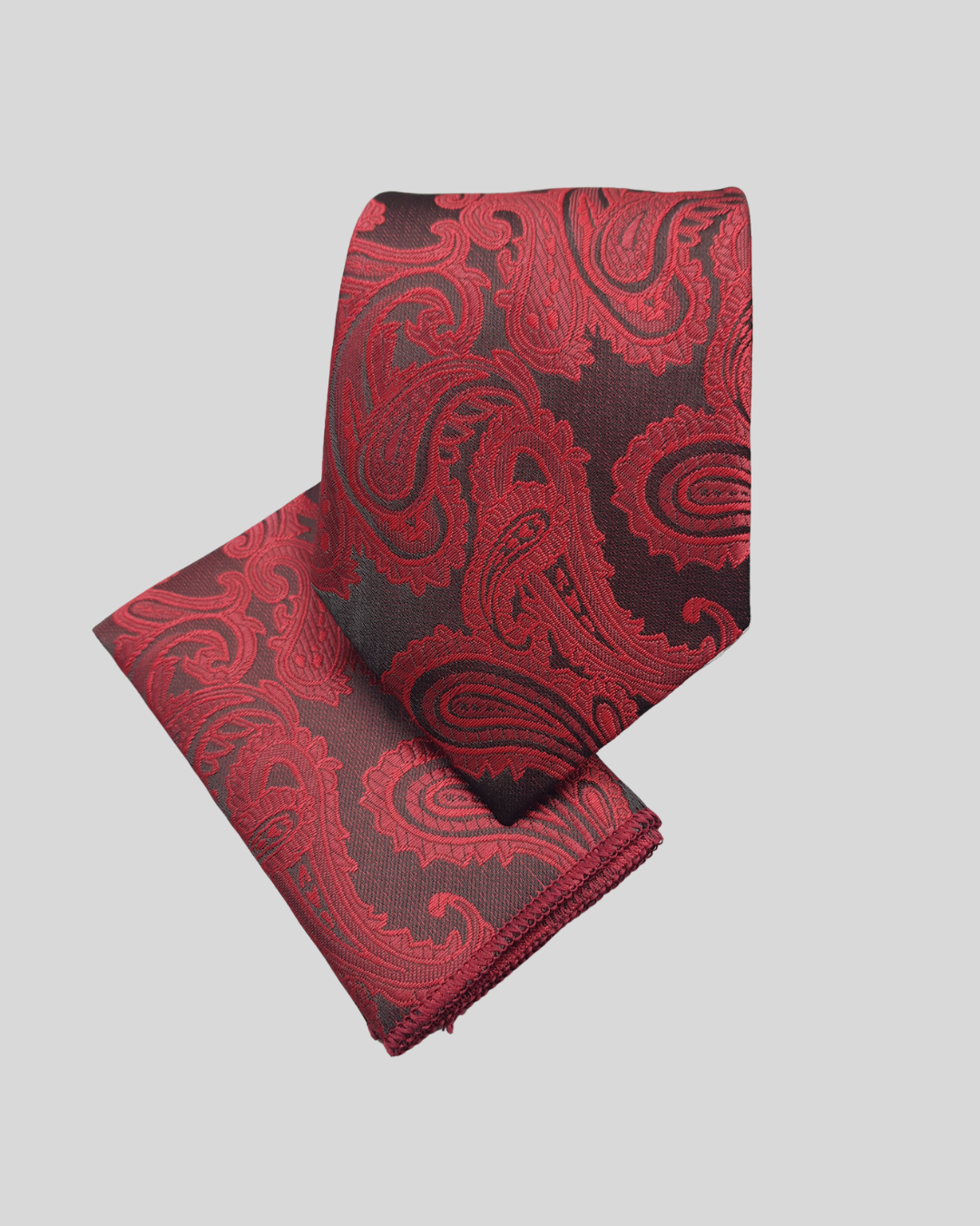Red Textured Weave Neck Tie
