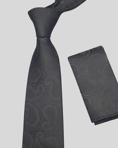 Black Classic Paisley Necktie