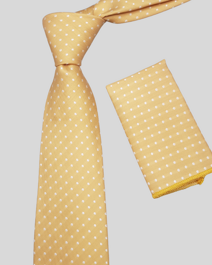 Yellow polka Dot Neck Tie