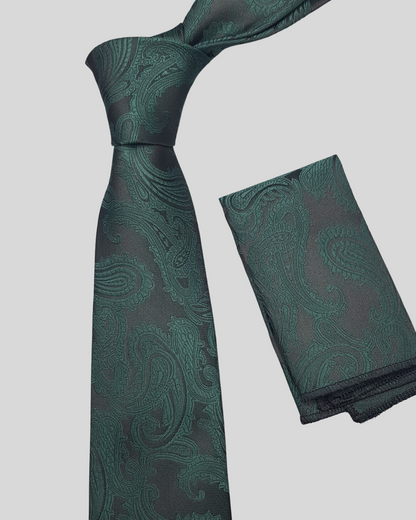 Green Textured Weave Neck Tie