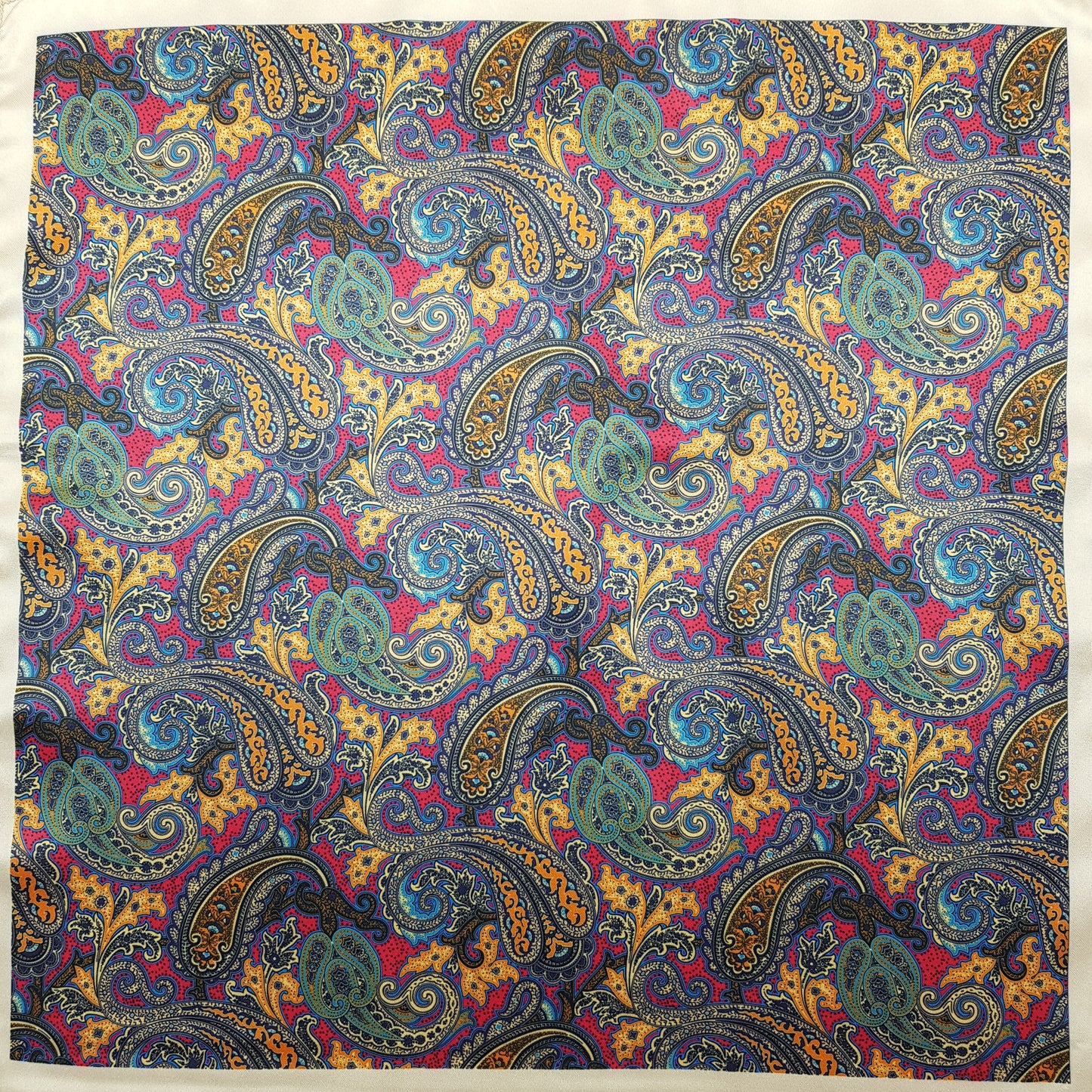 Colorful Paisley Silk Pocket Square