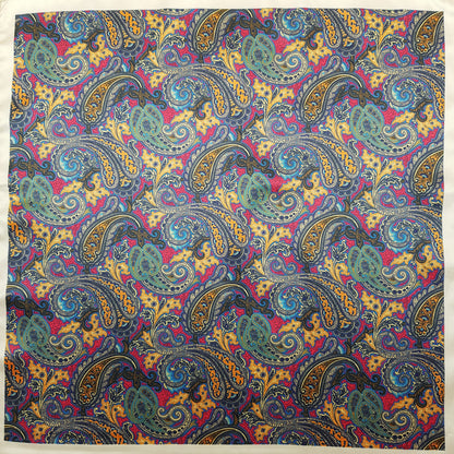 Colorful Paisley Silk Pocket Square