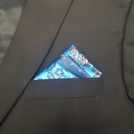 Split Diagonal Pocket Square