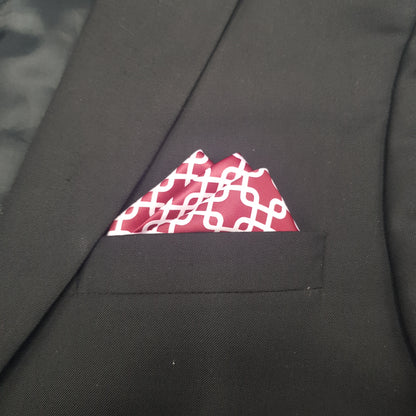 Red Square Linked Pocket Square